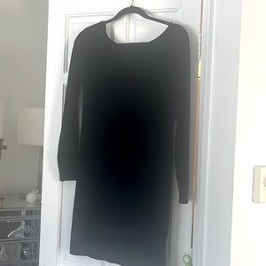 Banana Republic black velvet sheath dress